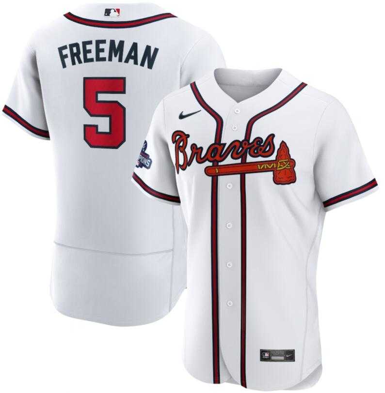 Braves 5 Freddie Freeman White Nike 2021 World Series Champions Flexbase Jersey Dzhi,We sell and wholesale Braves 5 Freddie Freeman White Nike 2021 World Series Champions Flexbase Jersey Dzhi on line form chian!